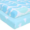 OEM service For Baby Girl boy best sales Set 2 Pack 100% woven Cotton baby Crib Sheets