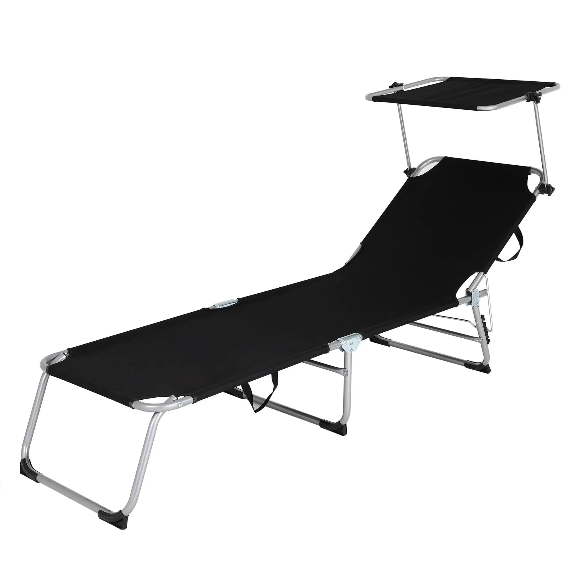 3 Posiciones De Playa Jardín Piscina Plegable Chaise Lounge Silla Cama