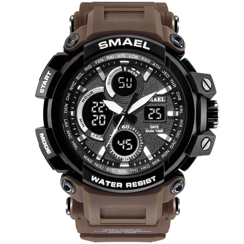 

fashion Smael watch sport waterproof electronic wristwatch smael 1708 dual time watch, Picture