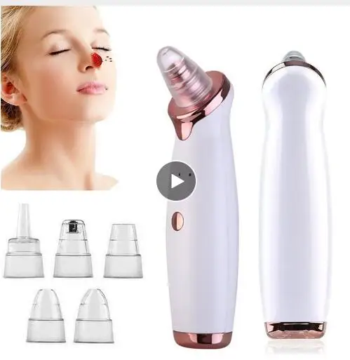 

Dropshipping best black head nose acne pore pimple cleaner skin care kit vacuum electric blackhead remover gun, White