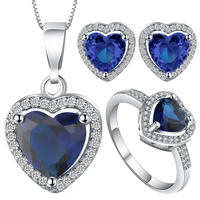 

Hainon Stylish women jewelry set CZ zircon heart shape jewelry set