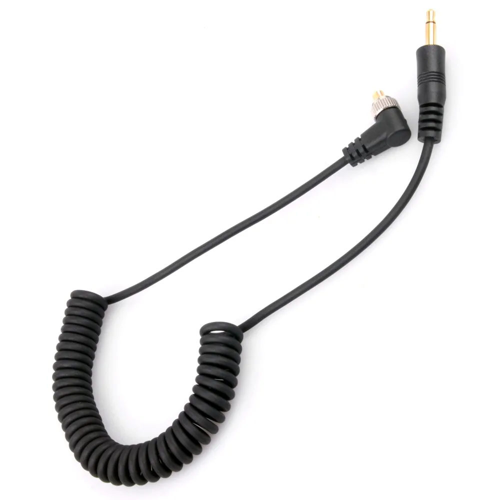 Pc3.5mm Flexible Camera Sync Cord Flash Cable Pc To 1/8" For Studio