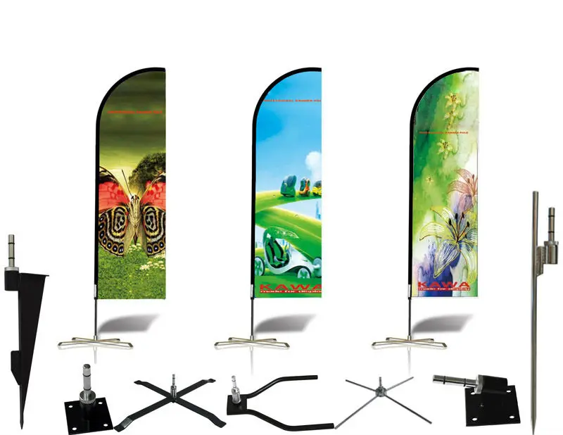 Teardrop Flag Pole Flying Banner Feather Flag Display Outdoor