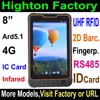 8inch nfc 4G LTE fingerprint reader rugged tablet pc computer with fingerprint reader IC card barcode tablet pc pad