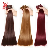 

Lida Synthetic Yaki Straight Weave Bundle Futura Hair fiber silk straight handfeeling Extensions All color available weft