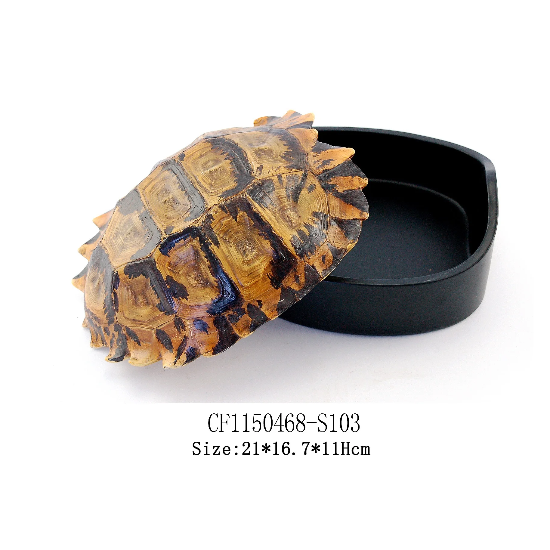 Luxury Resin Turtle Shell Jewelry Storage Box Home Decor details