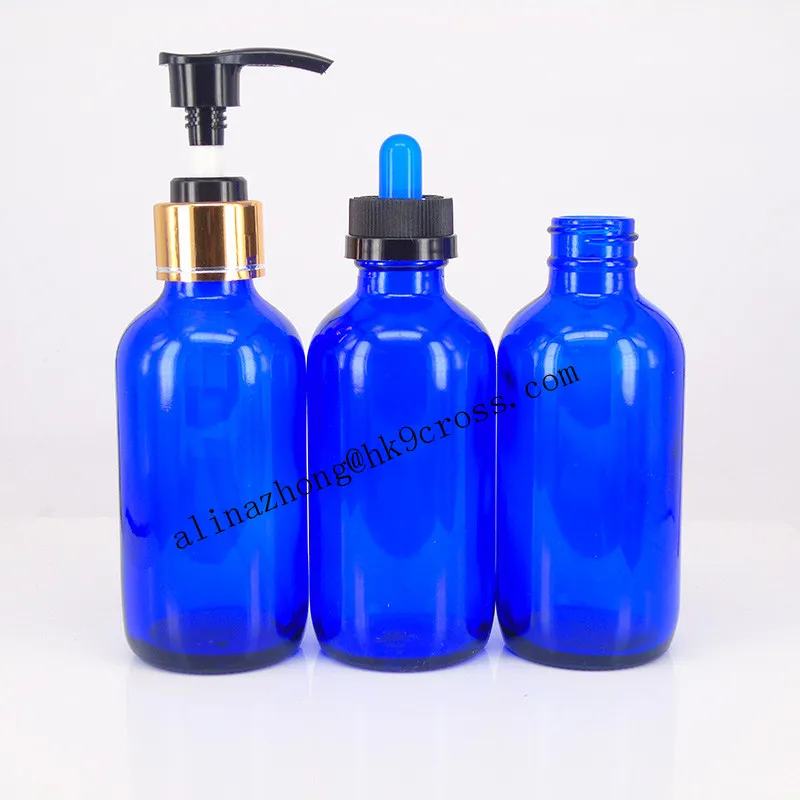 60ml 100ml Blue Glass Pump Bottle For Dishwashing Liquid/shampoo Buy
