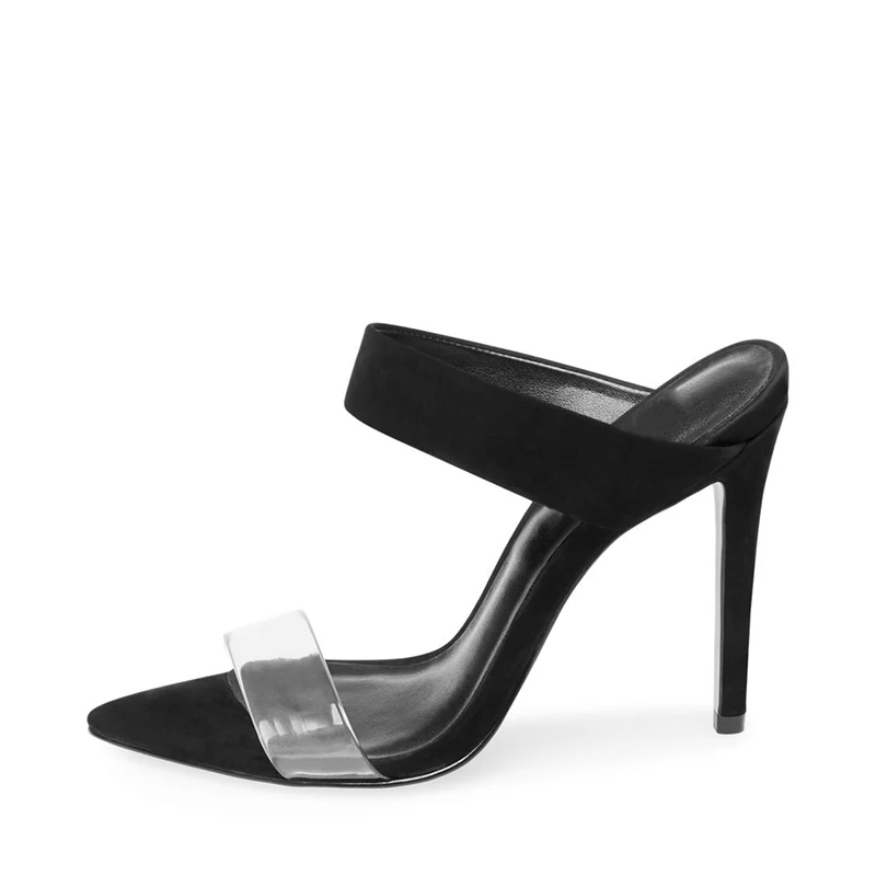 2.5 inch clear heels