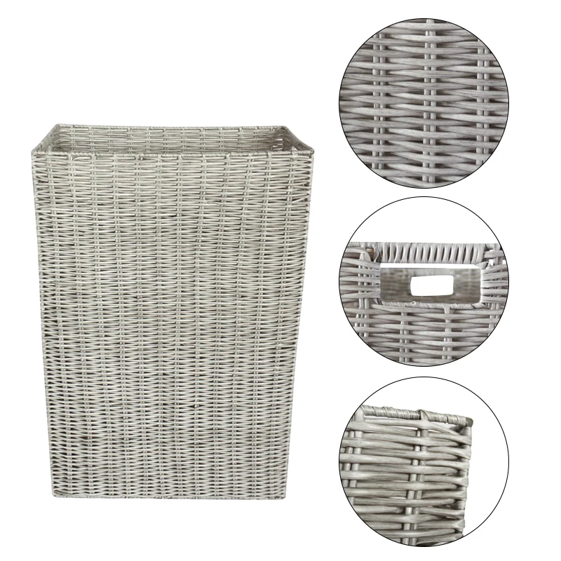 Wholesale Handmade Plastic Woven Laundry Basket With Cover Buy Woven