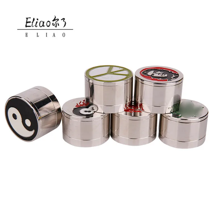 

YiWu Erliao size  3 layer Metal herb grinder Tobacco Grinder For Smoking Pipe, As the picture show