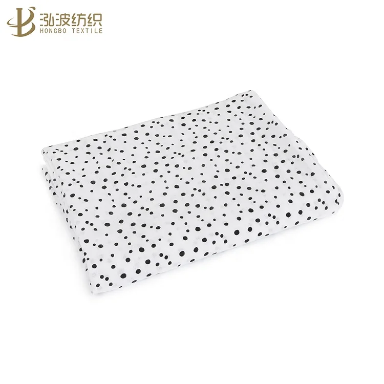 

100% Cotton Black Dot 2 ply Muslin Swaddle blanket