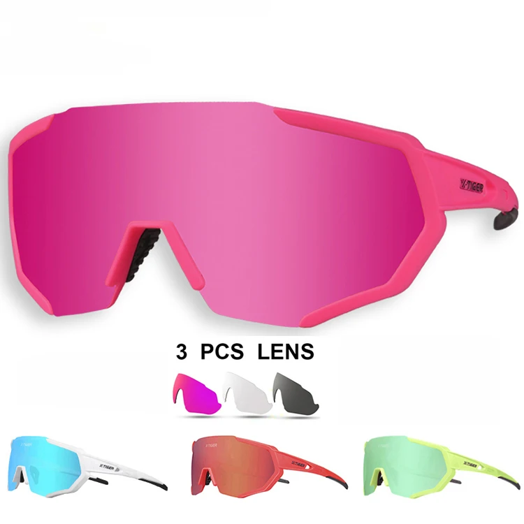 
X-TIGER Polarized Women Outdoor Sports With 3 Lens Cycling Sun Glasses Bicycle Goggles Men 