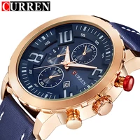 

CURREN Quartz Men Wrist Watch Man Clock Casual Sports Gold Watch Leather Strap Army Military Men Watches 2017 Relojes Hombre