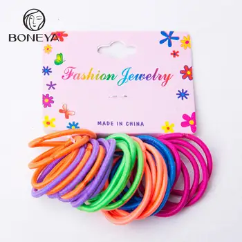 Kids Lovely Candy Color Elastic Hair Ties With Balls Fashion Hair