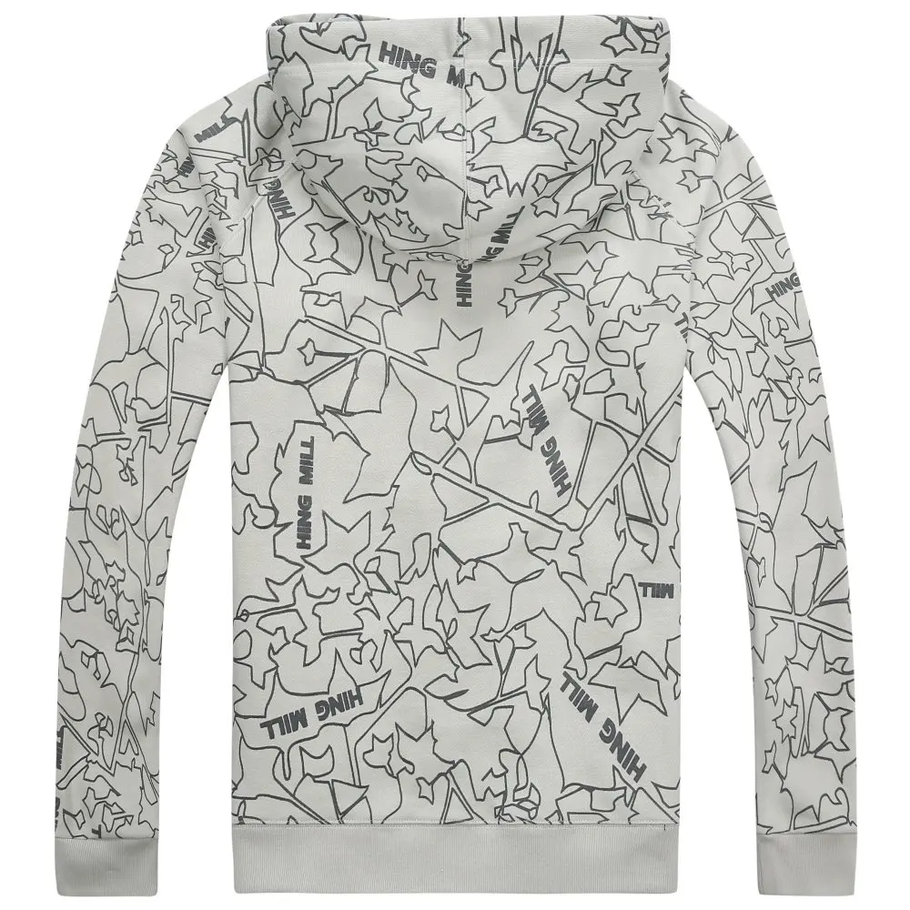 

hingmill men's cotton all over printed zipper up hoodie