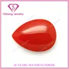 Factory Wholesale Pear Shape Polishing Red Coral Glass Gems