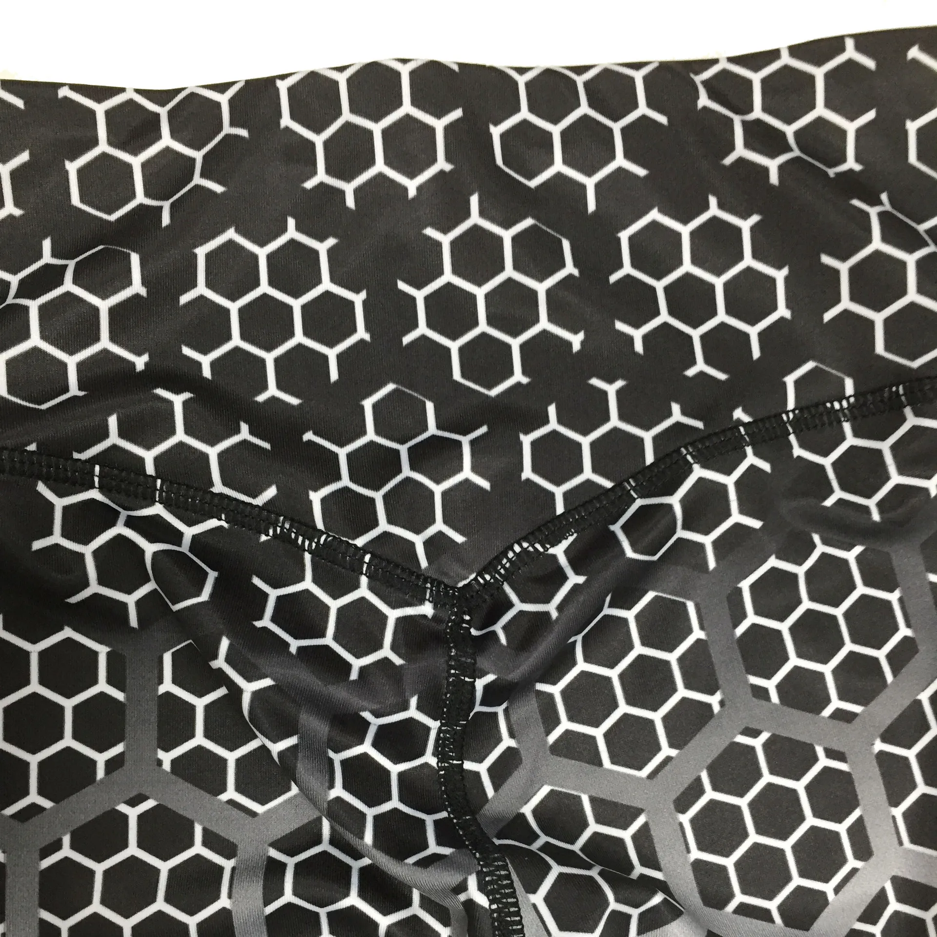 aliexpress spandex fabric hexagon print yoga pants
