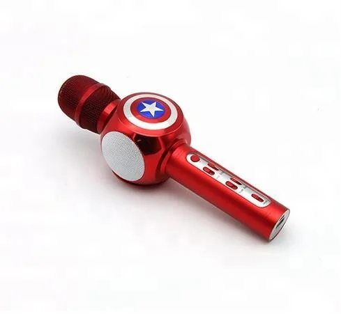 Captain America Home KTV Wireless Karaoke Microphone  Karaoke Microphone Portable Handheld Microphone