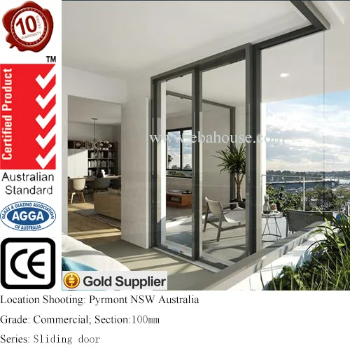 
EBAhouse new design window aluminum sliding windows double glazed windows CE/AS2208/AS2047 aluminium window screen frame 