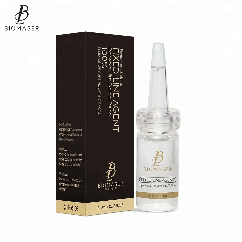 

Biomaser Microblading Pigment Fixing Agent Permanent Makeup Ink Color Lock Assistance Eyebrow for Hairstrokes, Transparent