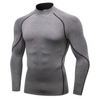 

New Quick Dry Running Shirt Men Bodybuilding Sport T-shirt Long Sleeve Compression Top Gym t Shirt Men Fitness Tight Rashgard