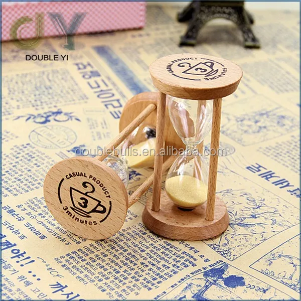 Custom Logo Printed Wooden Hourglass,Mini Wooden Sand Clock Sand Timer