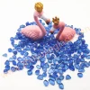 free sample glass beads without hole sky blue irregular colored glass beads aggregates