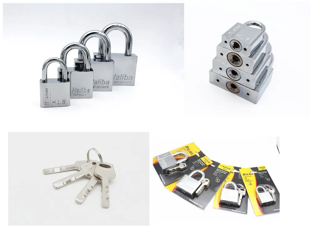 Wholesale Safty Long Short Shackle Chrome/nickle Plated Square Leaf