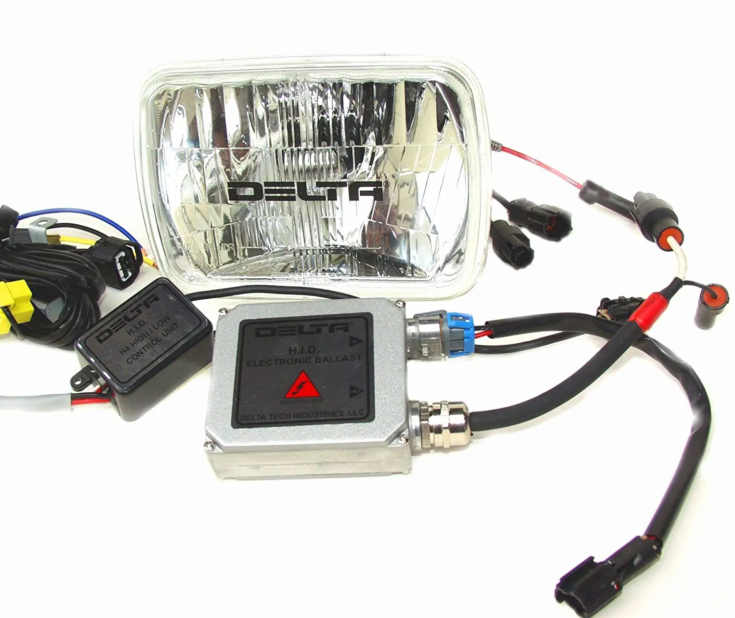 2 Pack Xenon with Halos Delta 01-1249-50XH 200mm Headlight Kit