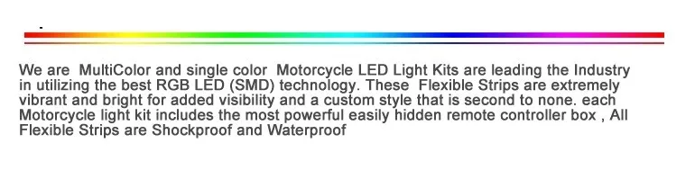 10pcs 18-Color RGB LED Knight Rider Ground Effect Light Kit For Motorcycle Bike