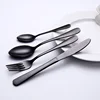 24pcs Luxury cutipol Stainless Steel Wedding German Black Flatware with Box