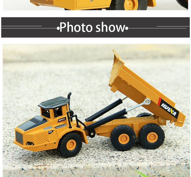TongLi toy 1/50 Huina 1712 diecast model alloy truck car professional enginering construction model vehicle dump truck