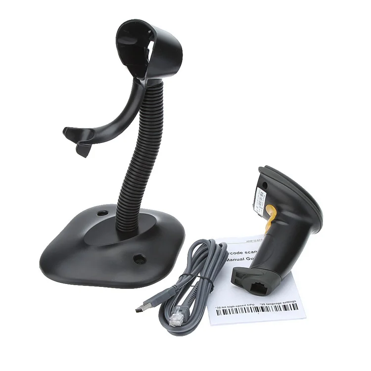 

USB Handheld Laser Bar Code Auto Scanning Barcode Scanner Reader Automatic, Black