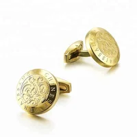 

18K Gold Plated Engaved Letter Monogrammed Cufflinks