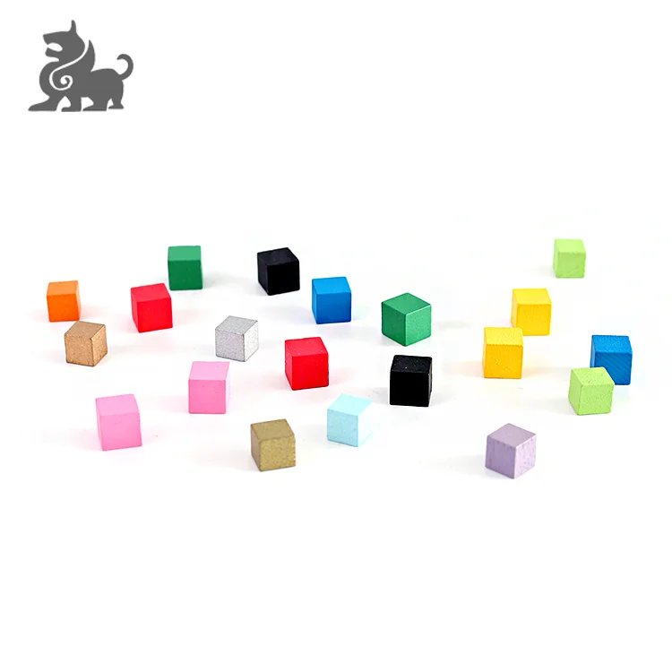 640mm Custom Colorful Wooden Cubes Piece For Board Game Without Moq