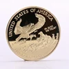 American Commemorative Coin 2011 Liberty Goddess Eagle Ocean Gold Plated Coin Metal Medal Medal