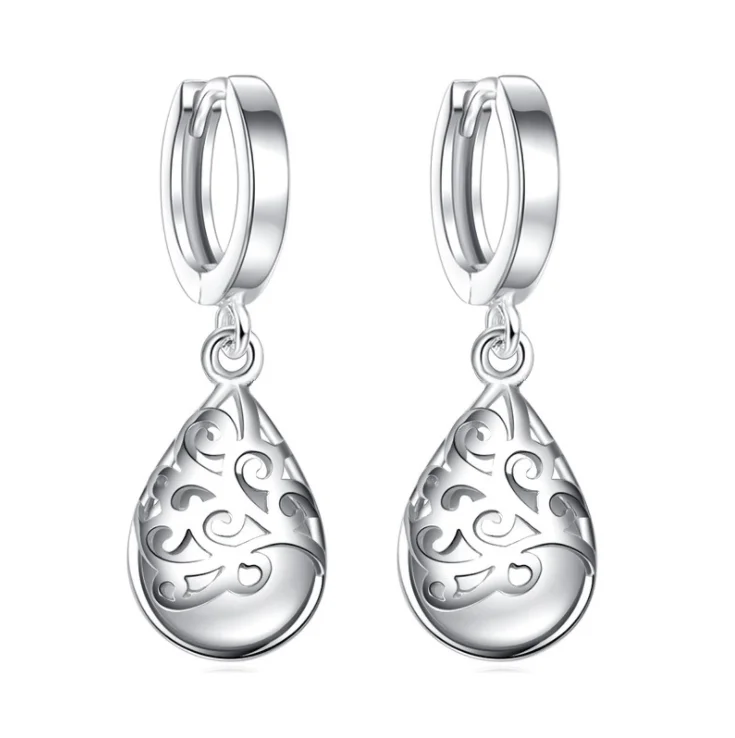 

925 Sterling Silver Moonlight Opal Tears Totem Drop Earring Pendientes Femmes Earrings For Women Gift, White;pink