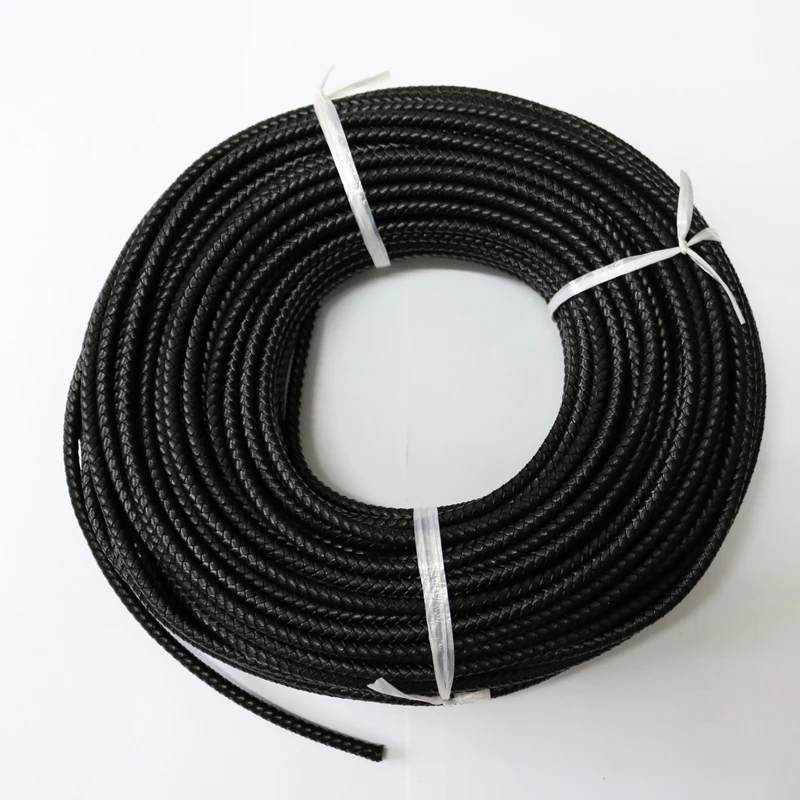 

4mm 5mm Hot sale genuine round braided leather cord for jewelry, colored leather cord