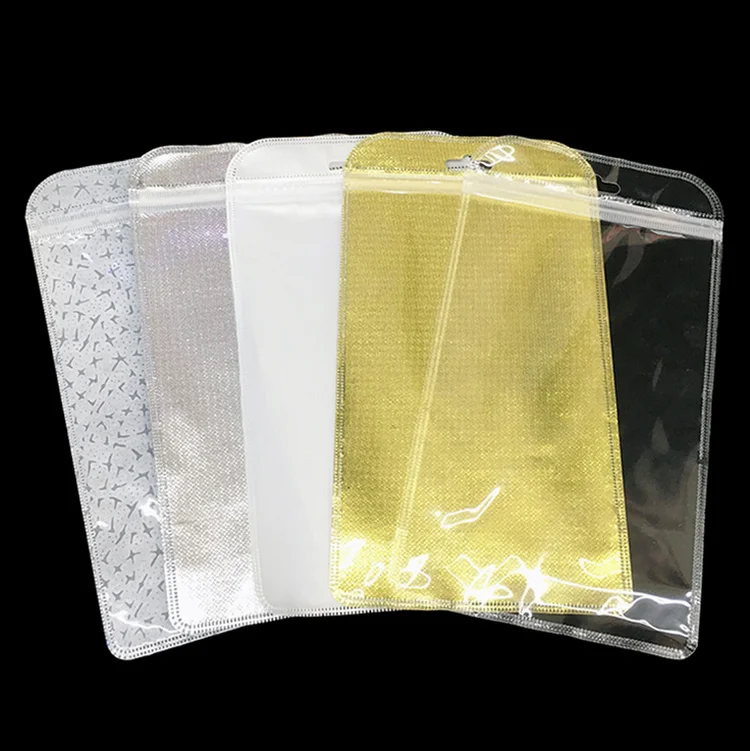 Matte Finish Clear Front Plastic Bag Zipper Pouch Mobile Phone Case ...