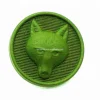 Lacquered In Khaki Fox Face Pattern Metal Snap Button For Children'S Garments