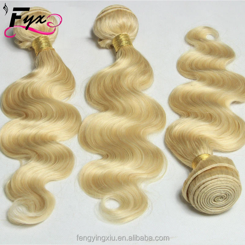 

Cuticle Aligned Hair Body wave 613 Blonde Hair Bundles Human Hair Extensions