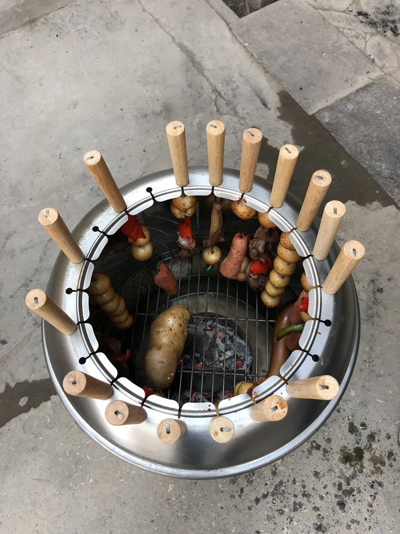 Stainless Steel Chicken Charcoal Oven/ Duck Roast Bbq Rotisserie