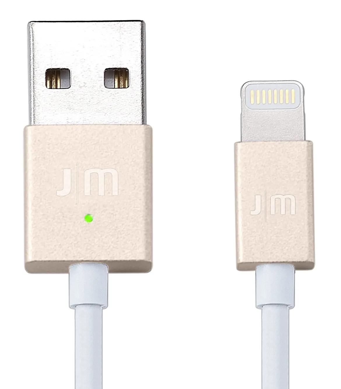 Just Mobile AluCable LED 4-Feet iPhone, iPod and iPad, Gold (DC-818GD)
