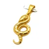 Olivia Gothic Jewelry Men Necklace Pendant Stainless Steel Animal Lovers Snake Shape Pendant Gold