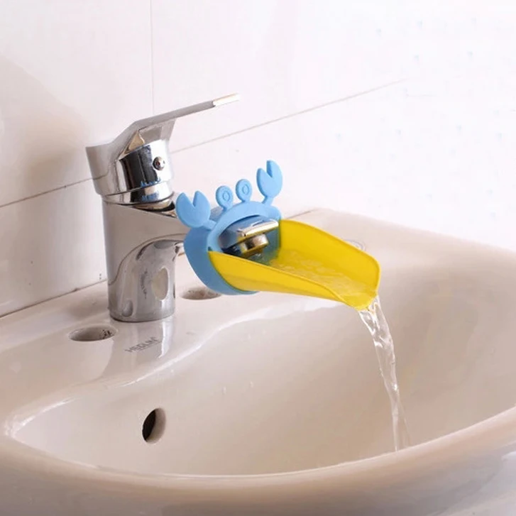 

Safe Fun Hand-Washing Solution for Babies, Faucet Extender, Woreach Cute Bathroom Sink Handle Extender Baby Faucet Cover,, Colors
