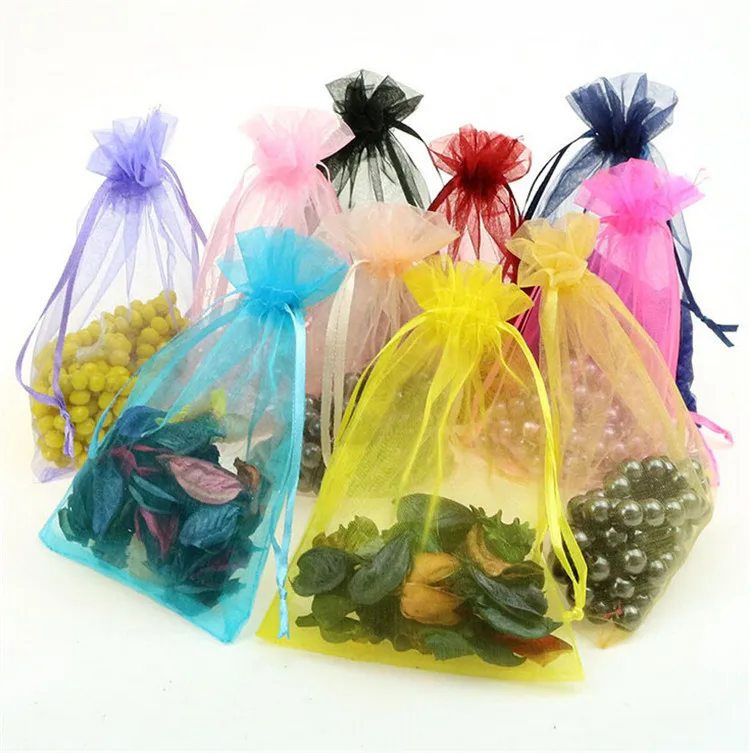 

High quality gift bags custom cheap organza storage gift pouch drawstring bag, Color