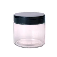 

Custom made clear round straight side glass jar with screw lid 420ml