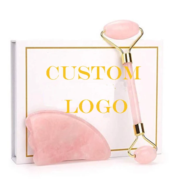 

100% Natural Anti Aging Jade Roller Set With GuaSha Manufacturer