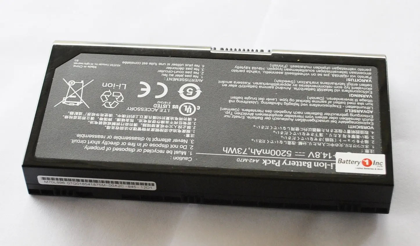 Get Quotations · Asus A42-M70 15G10N3792T0 15G10N3792YO Replacement Laptop  Battery for Asus M70 X71 X72 G71 G72