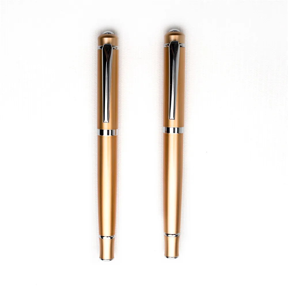 New Style Gold Metal Fountain Pen With Bespoke Logo